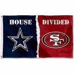 House Divided Flag Dallas Cowboys vs San Francisco 49ers 3x5 Football Banner USA  | eBay