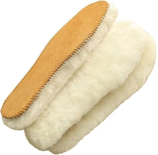 WARMORE Australian Sheepskin Insoles,Thick and Warm Wool Insole,Women Men Replacement Insole (9 M US Men)