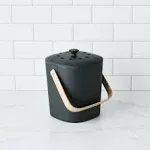 Bamboozle Kitchen Compost Bin – Indoor Countertop Food Composter, Made of Sustainable Bamboo Fiber | Graphite Color