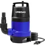 MEDAS Electric 3 in 1 Submersible Pump 3/4HP 500W 3302GPH Sump Pumps Clean/Dirty Water Utility w/Float Switch and Long 16.4ft Cable for Quickly Water Removal Drainage Pool Garden Tub Pond Flood Drain