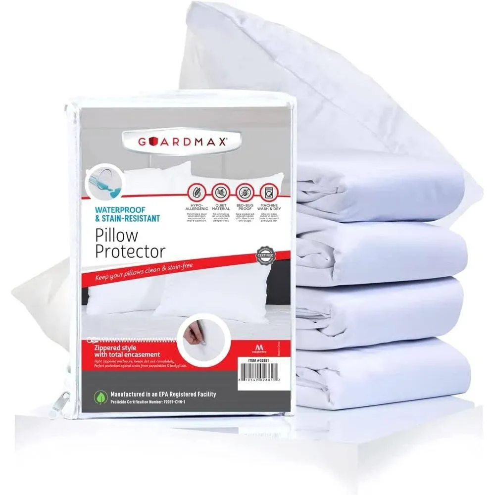 Guardmax Bedbug Proof/Waterproof Zippered Pillow Protector