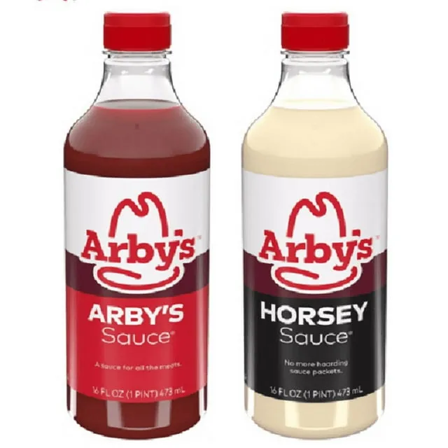 Arby's Sauce & Horsey Sauce 16oz Bottles 2 Pack and Horseradish