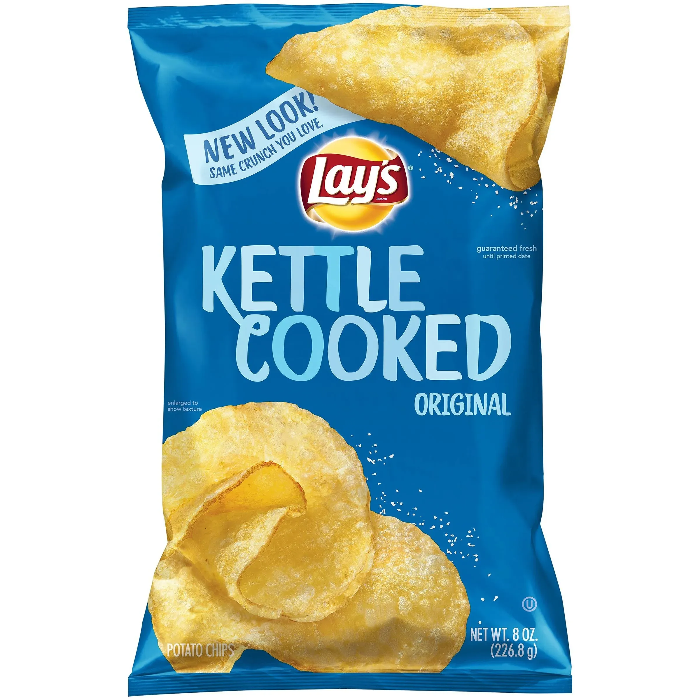 Lay's Kettle Cooked Potato Chips, Original - 8 oz bag