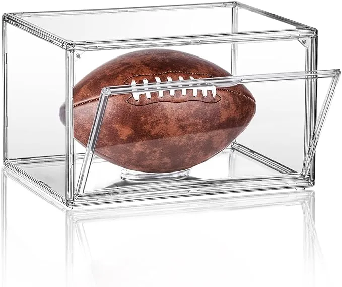 Football Display Case Full Size Clear Acrylic Football Case Display Case