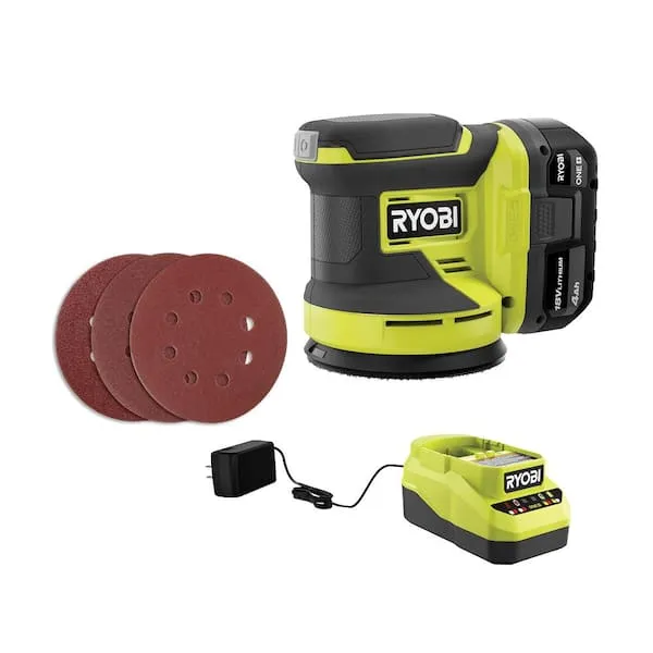 ONE+ 18V Cordless 5 in. Random Orbit Sander (Tool Only) with 7-Piece 5 in. Random Orbit Sand Paper Assortment