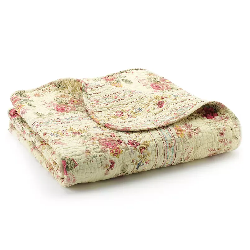 Greenland Home Fashions Antique Rose - 50W x 60L in. Quilted Throw