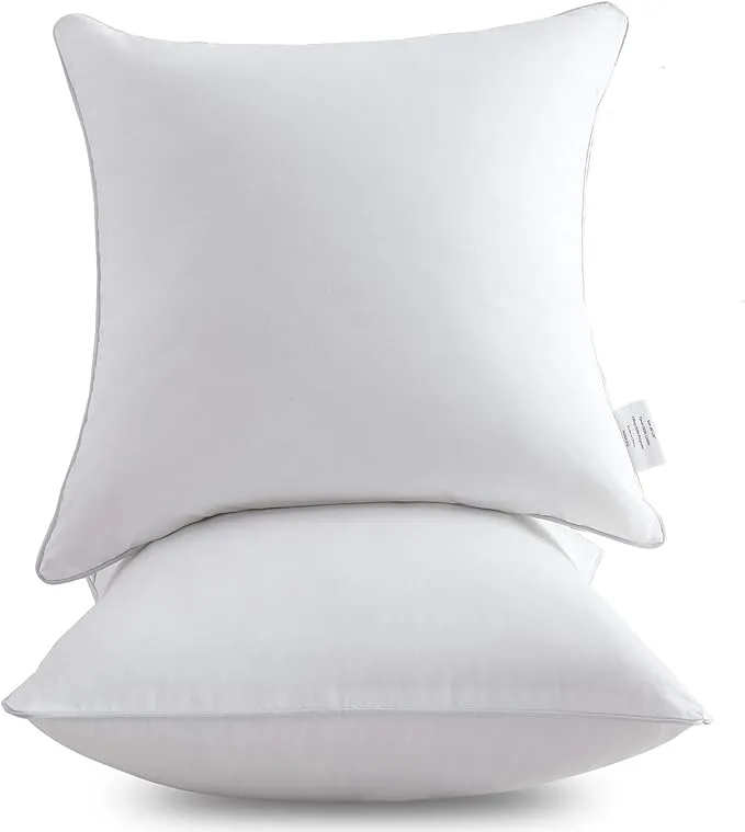 Moma 20 x 20 Pillow Inserts Set of 2 - Throw Pillow Inserts with 100% Cotton Cov