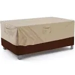 Premium Beige &amp; Brown Veranda Rectangular/Ov<wbr/>al Patio Table Cover: Durable, Water