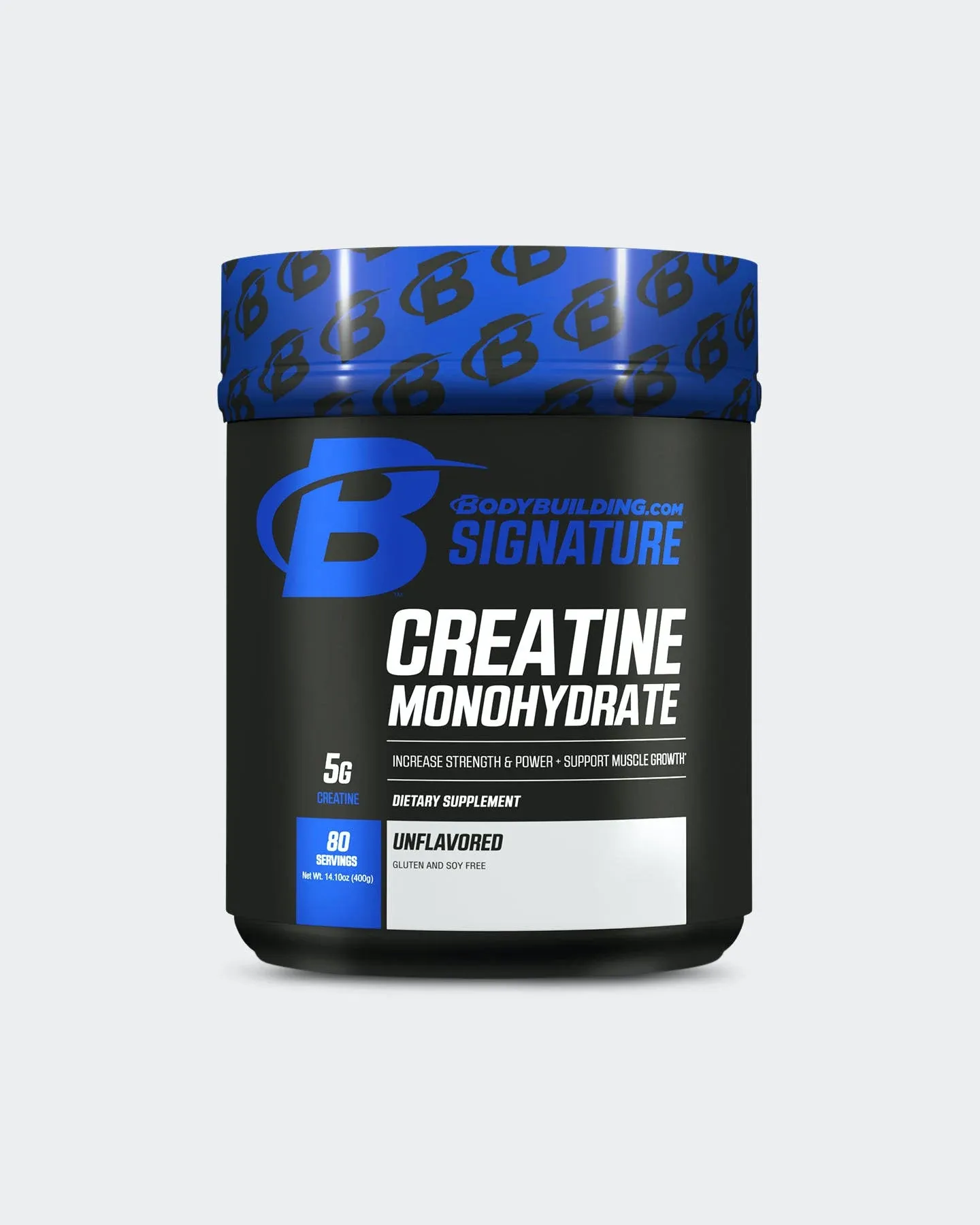 Bodybuilding.com Signature Creatine Monohydrate Powder, Pure Creatine, Muscle Size, Strength, Power, Performance, Recovery, 400 Grams, 80 Servings, Unflavored