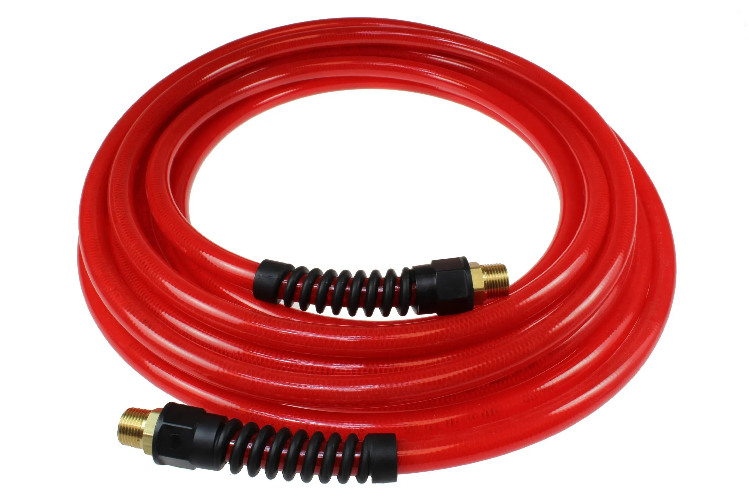 Coilhose PFE51004TR Flexeel Hose 5/16&#34; ID x 100&#39; 1/4&#34; MPT Transparent Red