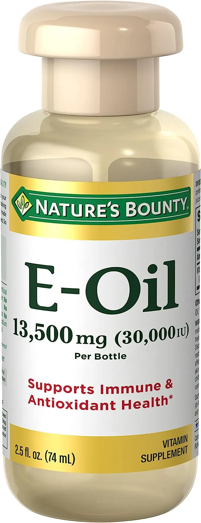 Nature’s Bounty Vitamin E Oil, Supports Immune & Antioxidant, 30,000IU Vitamin E, Topical or Oral, 2.5 fl Oz