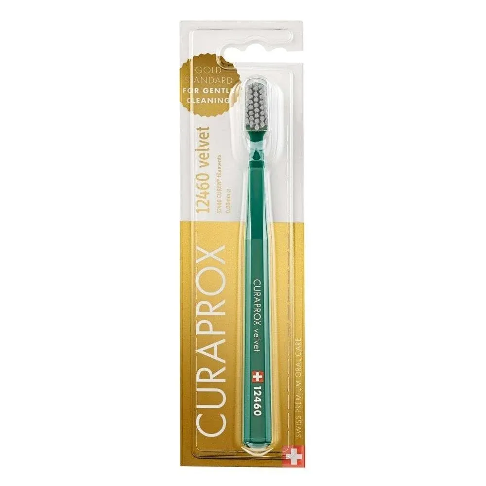 Curaprox CS 12460 Velvet Ultra-Soft Toothbrush; Extra Soft bristles for Sensitive Gums