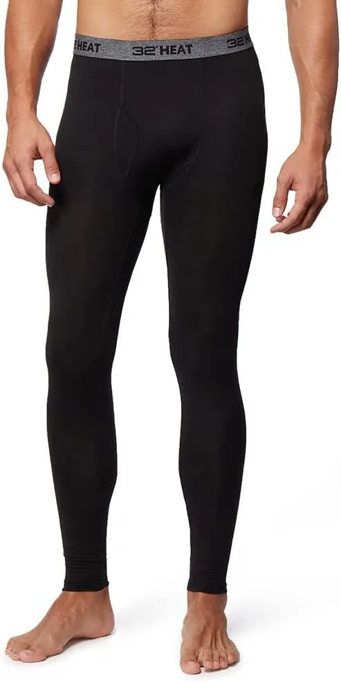  32 Degrees Weatherproof Men&#039;s Lightweight Base Layer Pant Black