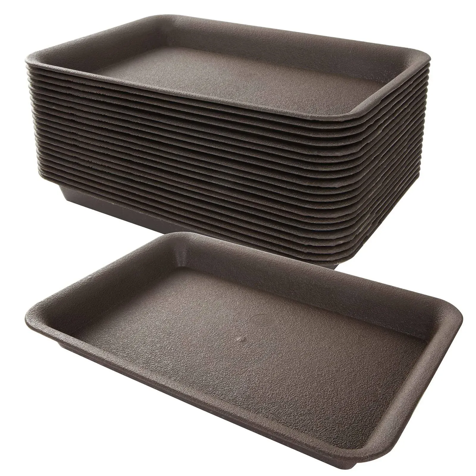 ZOEYES 20 PCS Plastic Humidity/Drip Tray, 7.3 x 4.7 x 1”Flower Pot Tray, Rectangular Planter Saucer for Bonsai Tree Indoor and Outdoor Plants