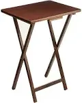 Mainstays Indoor Single Folding TV Tray Table - Walnut L 19 x W 15 x H 26, Size: 19.09_x_14.57_x_25.98_inches