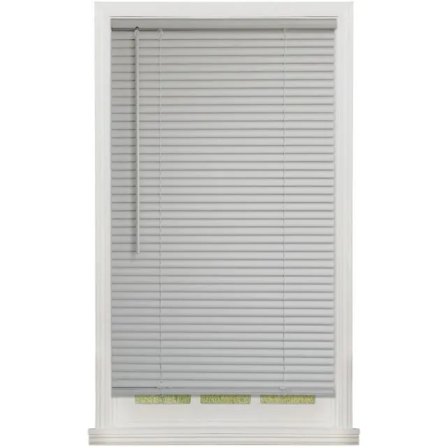 Mainstays 1" Cordless Room Darkening Vinyl Blinds, White, 42"W x 64"L