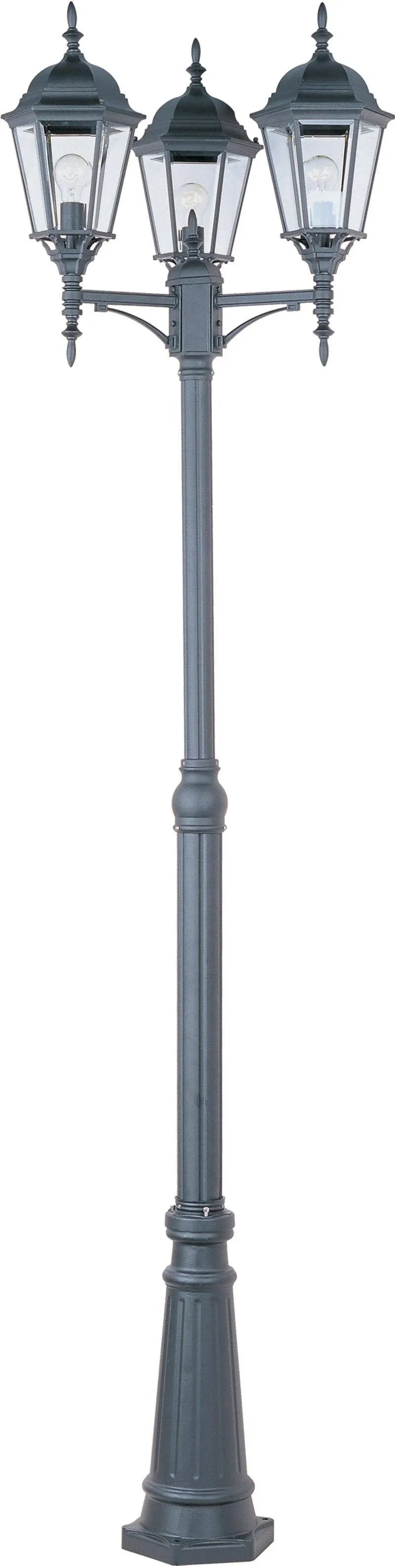 Maxim Poles 100" High Black 3-Light Outdoor Post Light