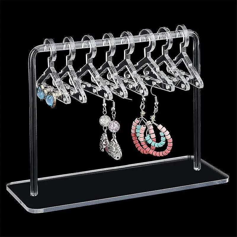 Vobobe Acrylic Earring Holder Coat Hanger Jewelry Organizer for Retail Show ...