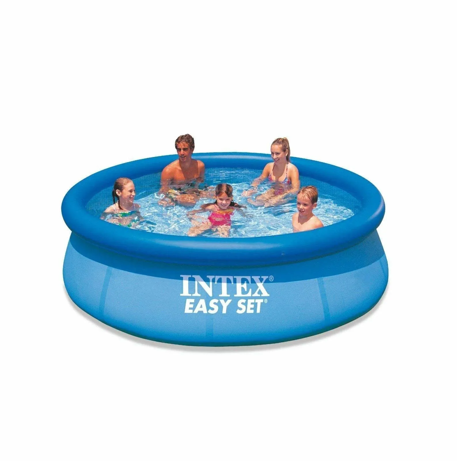 Intex 28121EH 10ft x 30in Easy Set Inflatable Kid Swimming Pool with Filter Pump