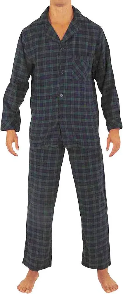 Norty Flannel Pajamas for Men Set of Top and Pants/Bottoms Soft Durable Cotton ...