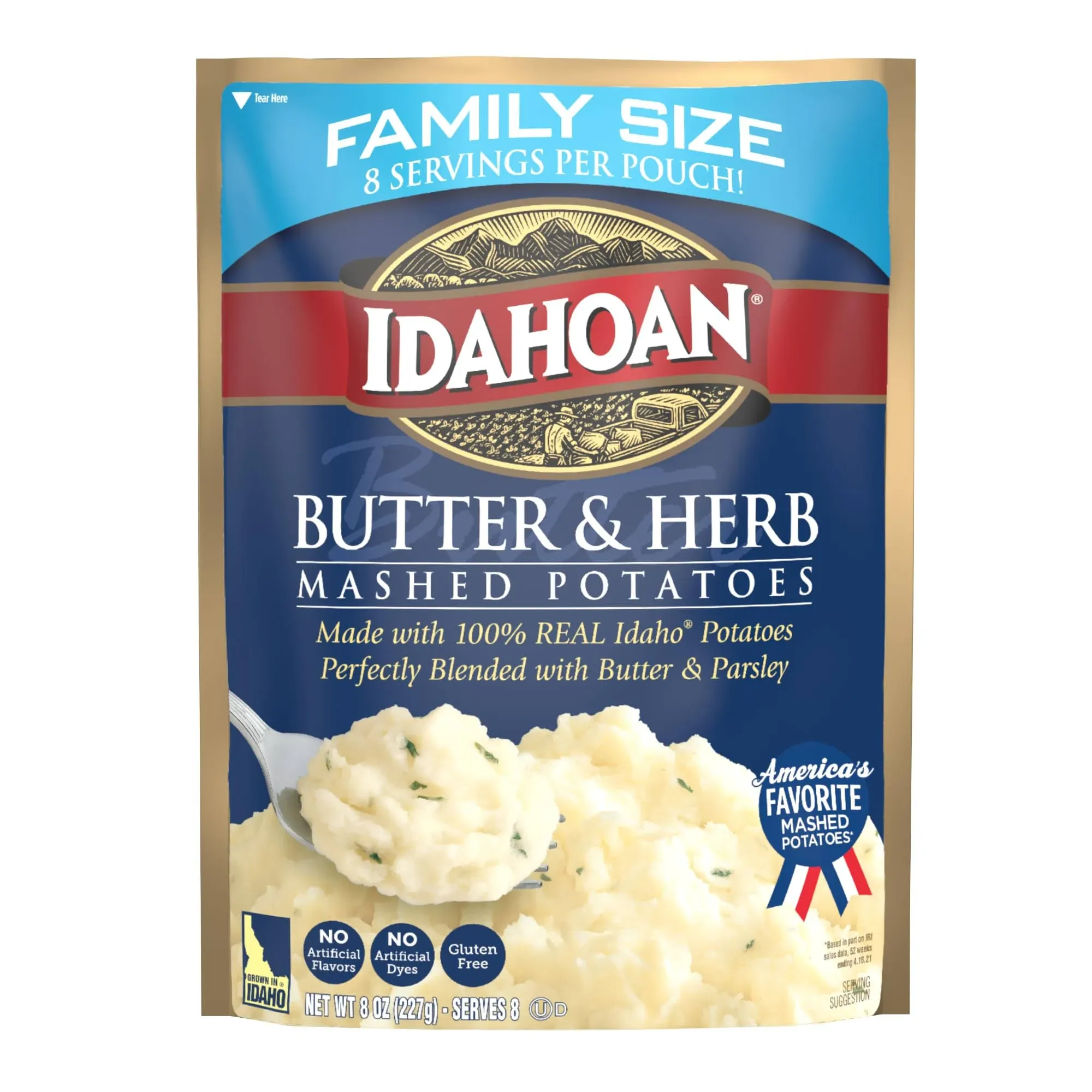 Idahoan BUTTER &amp; HERB Instant Mashed Potatoes 4oz (3 Pack)