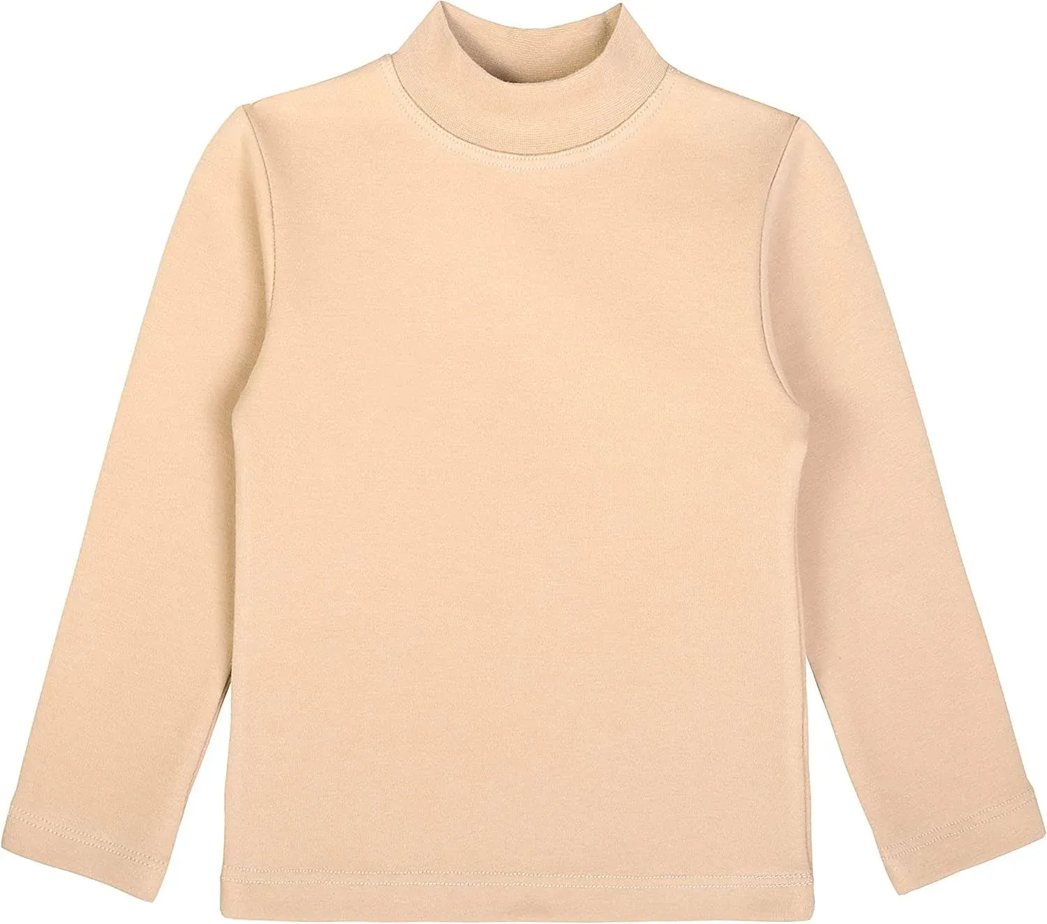 Lilax Girls' Basic Long Sleeve Turtleneck T-Shirt