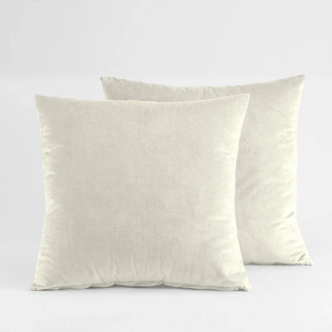 Porcelain White Signature Velvet Cushion Covers - Pair