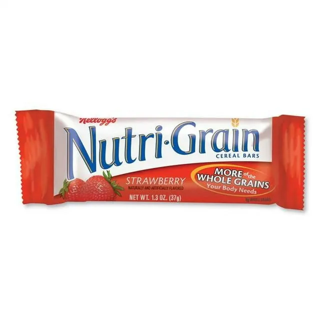 Nutri-Grain Soft Baked Breakfast Bars, Made with Whole Grains, Kids Snacks, Strawberry (6 Boxes, 48 Bars)