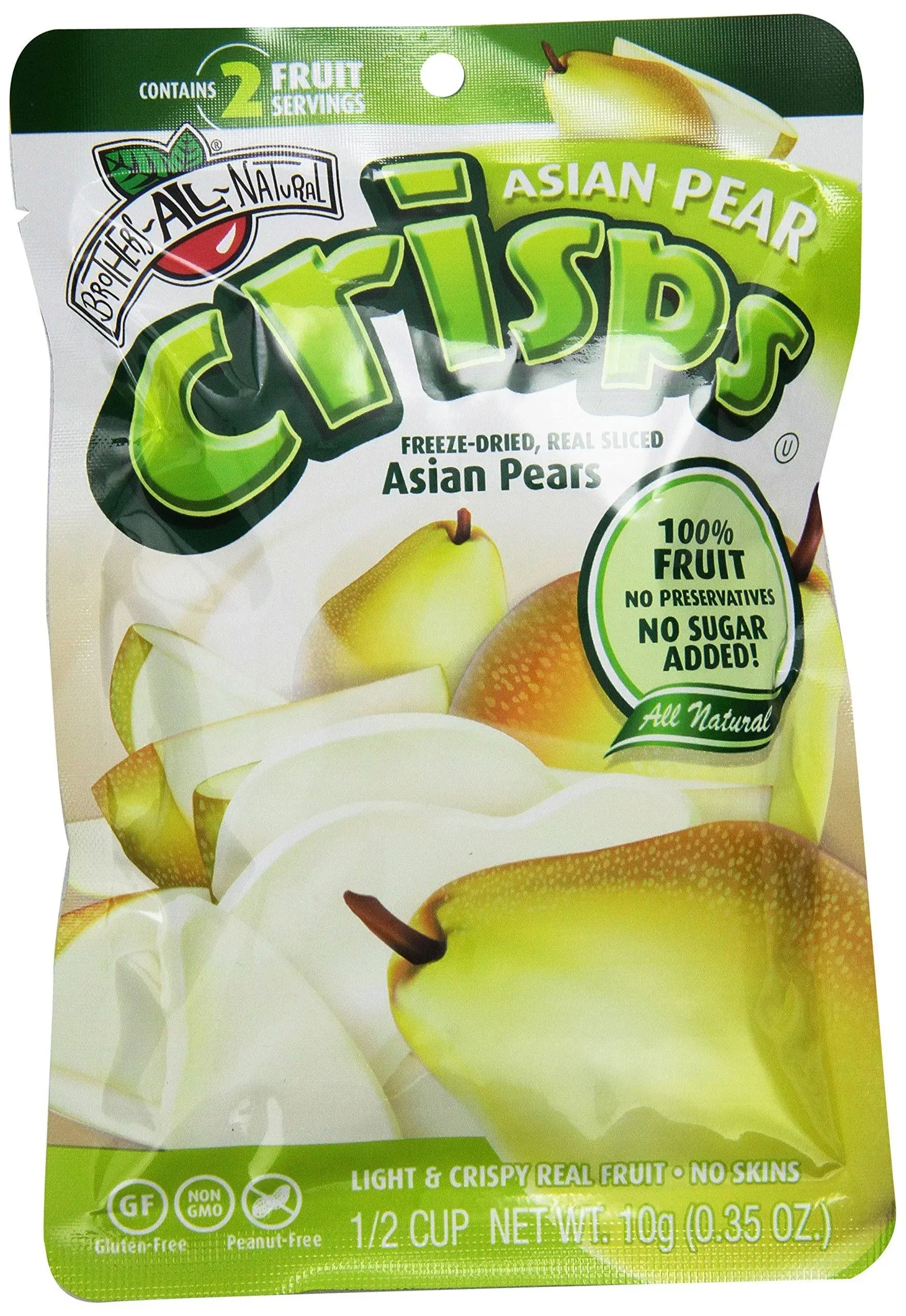 Fruit Crisps, Asian Pear, 12 Single-Serve Bags, 0.35 oz (10 g) Each