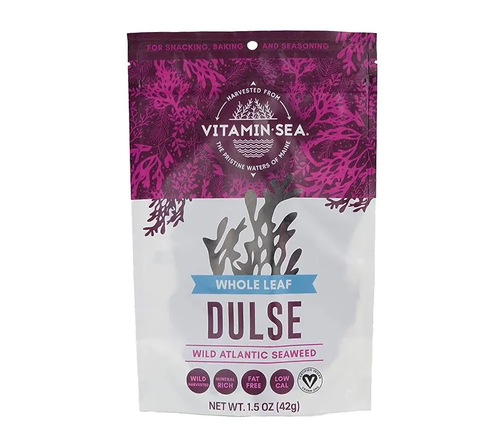 VITAMINSEA Organic Dulse Whole Leaf - 4 oz North Atlantic Seaweed - Vegan Certified