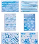 Ngs Blank Cards Blue Designs 48count