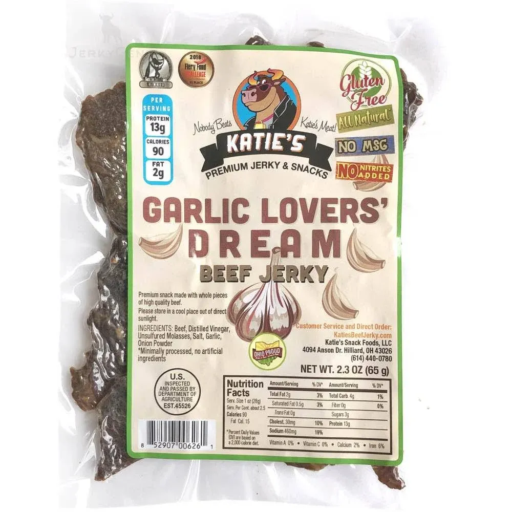 Garlic Lovers Dream Beef Jerky Gluten Free