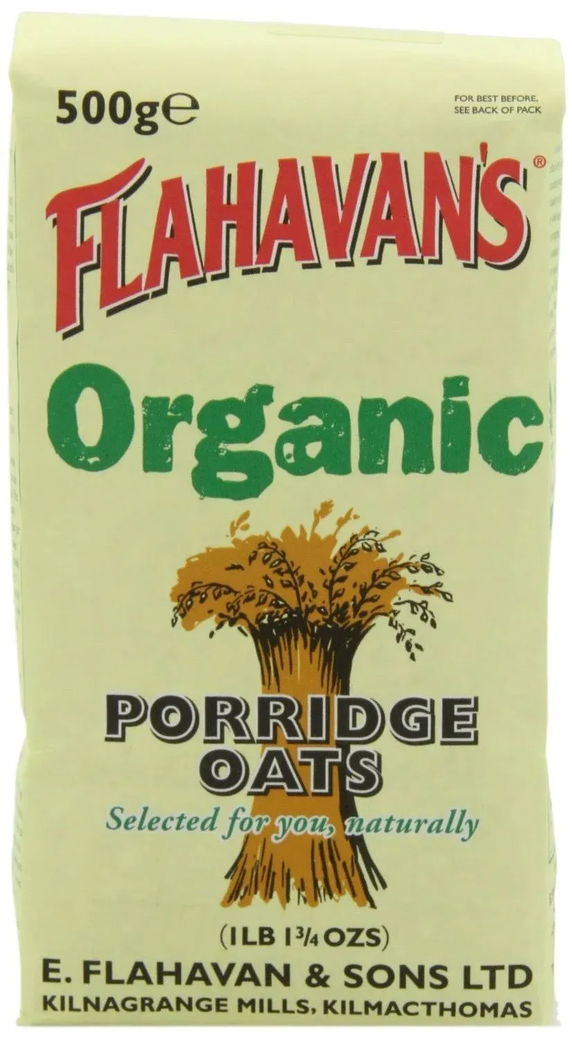 Flahavans Organic Irish Oatmeal - Porridge Oats - 17.6oz (498g)