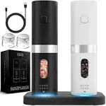 Home Hero Electric Salt and Pepper Grinder Set - Automatic Salt and Pepper Grinder Set Rechargeable. Electronic Salt and Pepper Shakers with LED Light, Electric Pepper Grinder & Salt Grinder, Set of 2