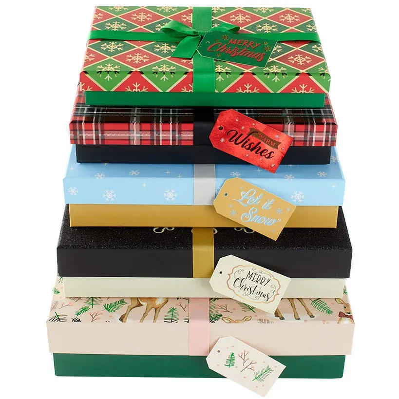 LTD Commodities Lakeside Collection Set of 5 Nested Holiday Gift Boxes