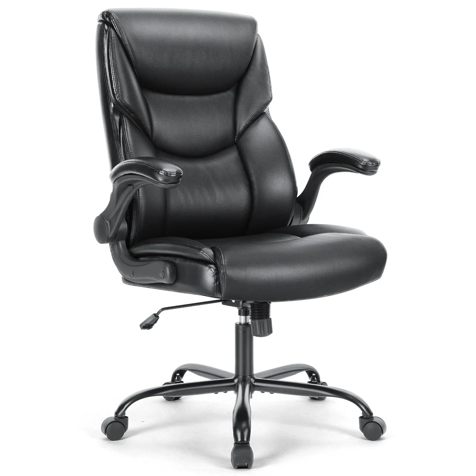 Executive Office Chair - Ergonomic Adjustable Computer Desk, Bonded Leather.