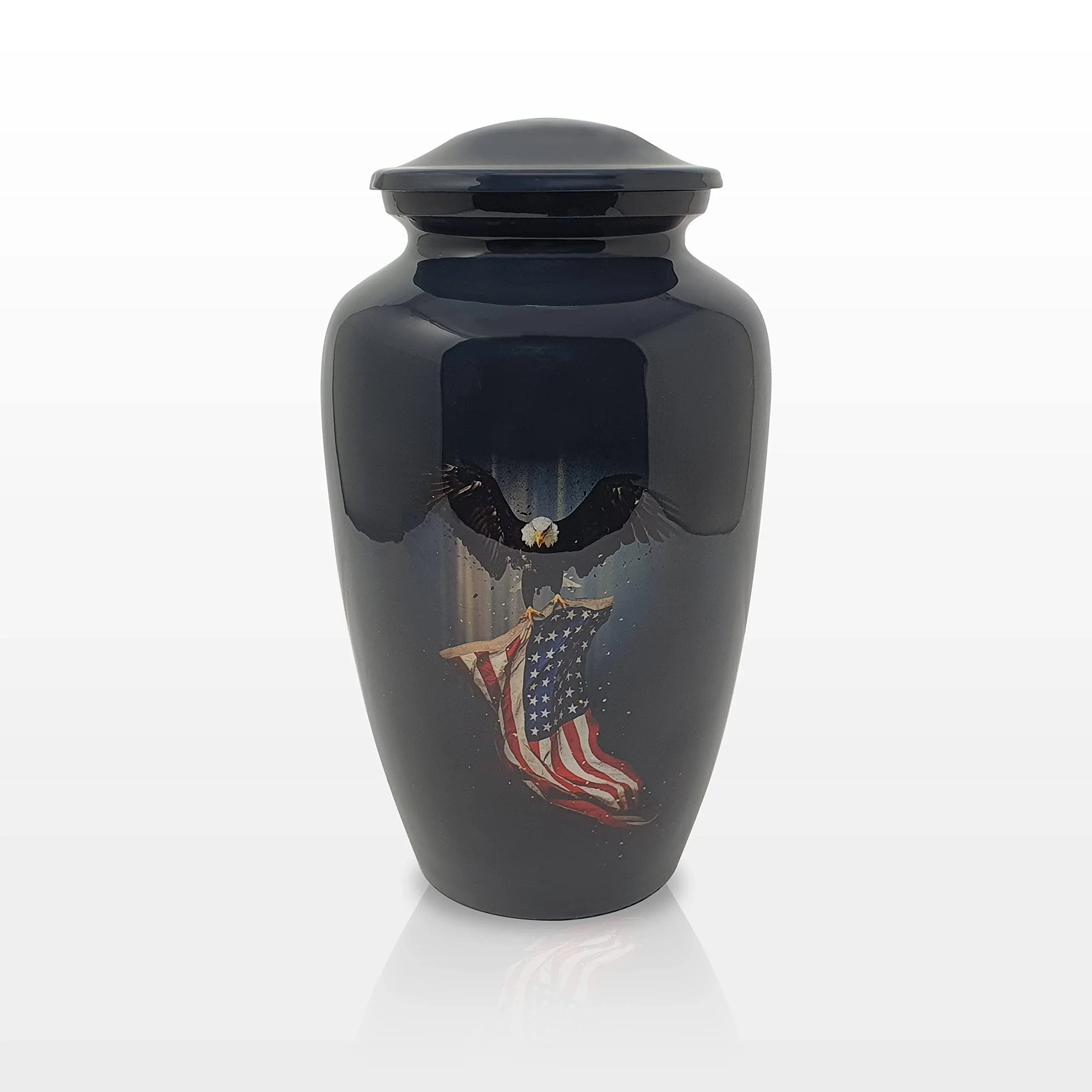 Precious Handicraft Urn Cremation Urn, US Flag Urns for Human Multicolor 