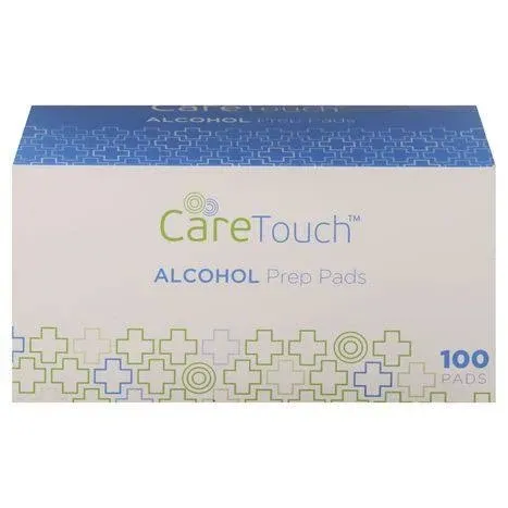 Caretouch Prep Pads, Alcohol - 100 pads