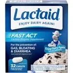 Lactaid Fast Act Caplets, 32 Count