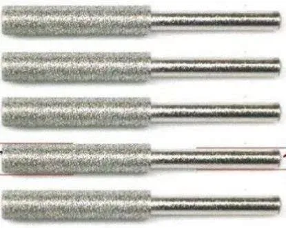 MTP TM Pack of 5 5/32" Diamond Chainsaw Sharpener Burr Stone File Fits Dremel ...