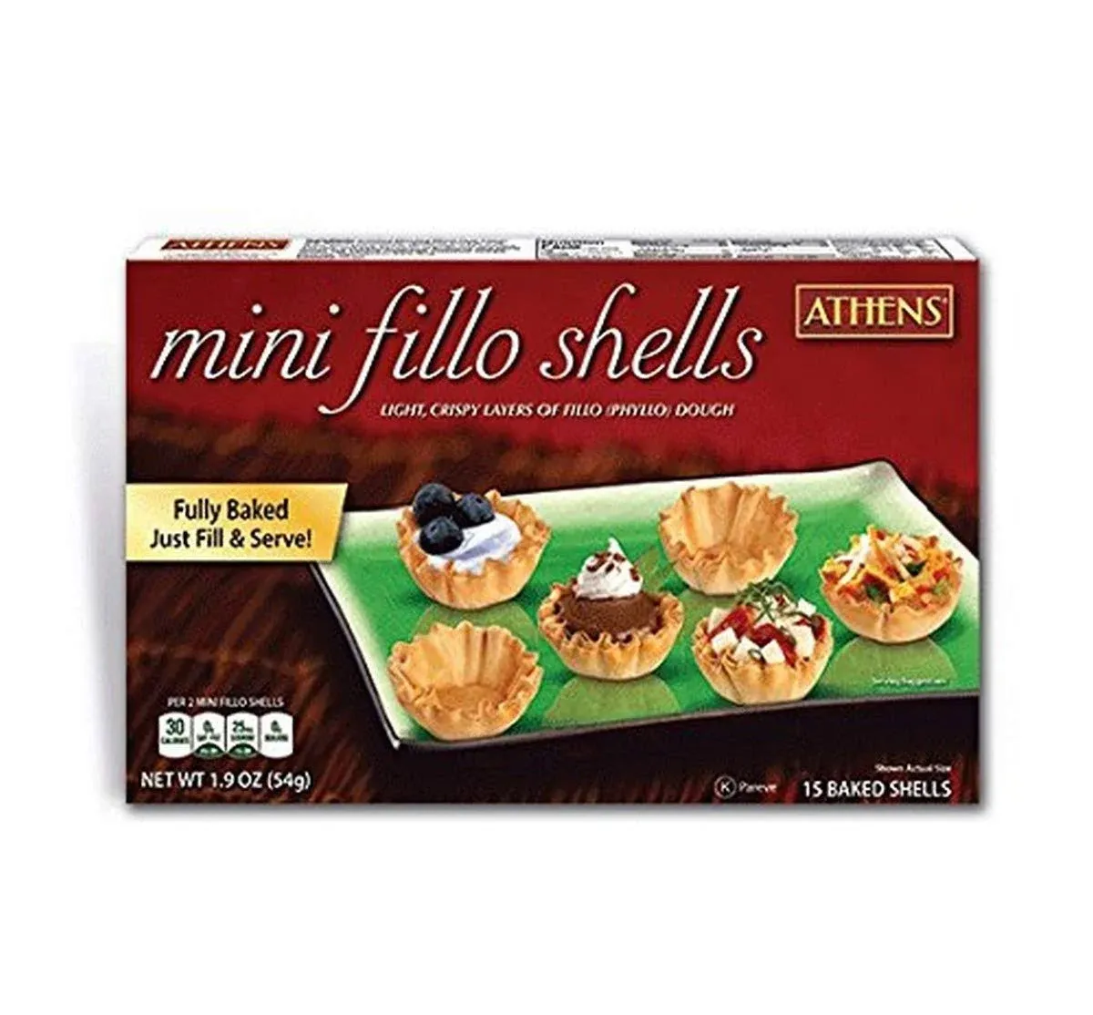 Athens Foods Mini Fillo Dough Shells 15 Per Box