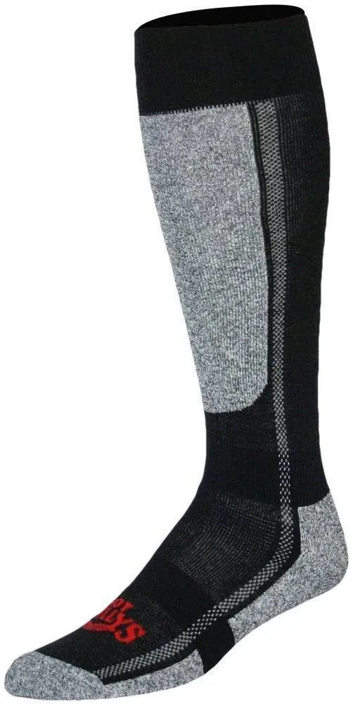 Hot Chillys Men ' S Classic Mid Volume Sock - Black / Heather