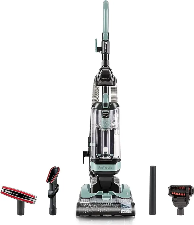 Kenmore DU1275 Bagless Upright Vacuum Lightweight Carpet Cleaner with 4 Height Adjustment, Hair Eliminator Brushroll, Light Green