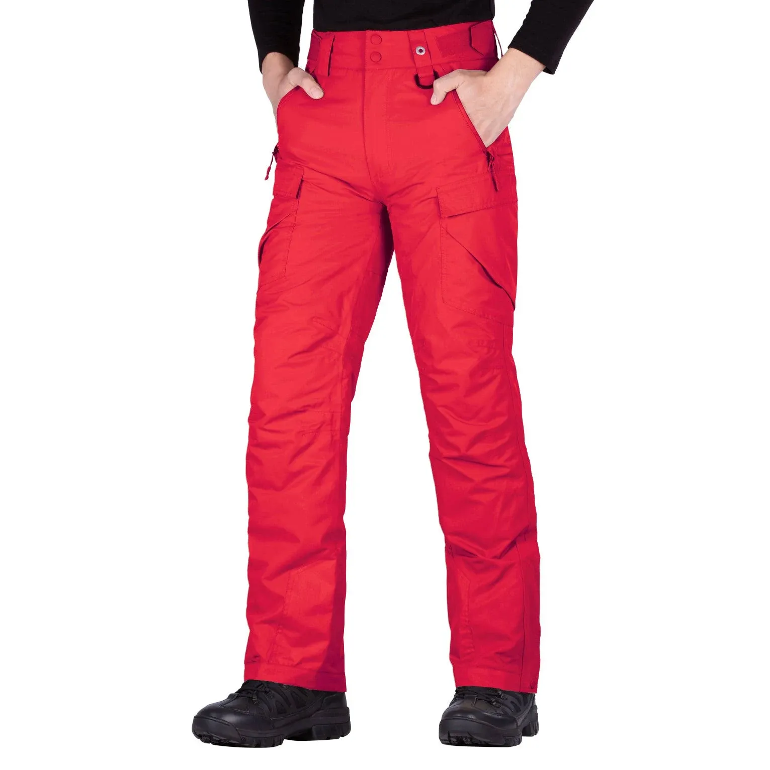 Men's Waterproof Snow Insulated Pants Red / XX-Large(20-22)/32L