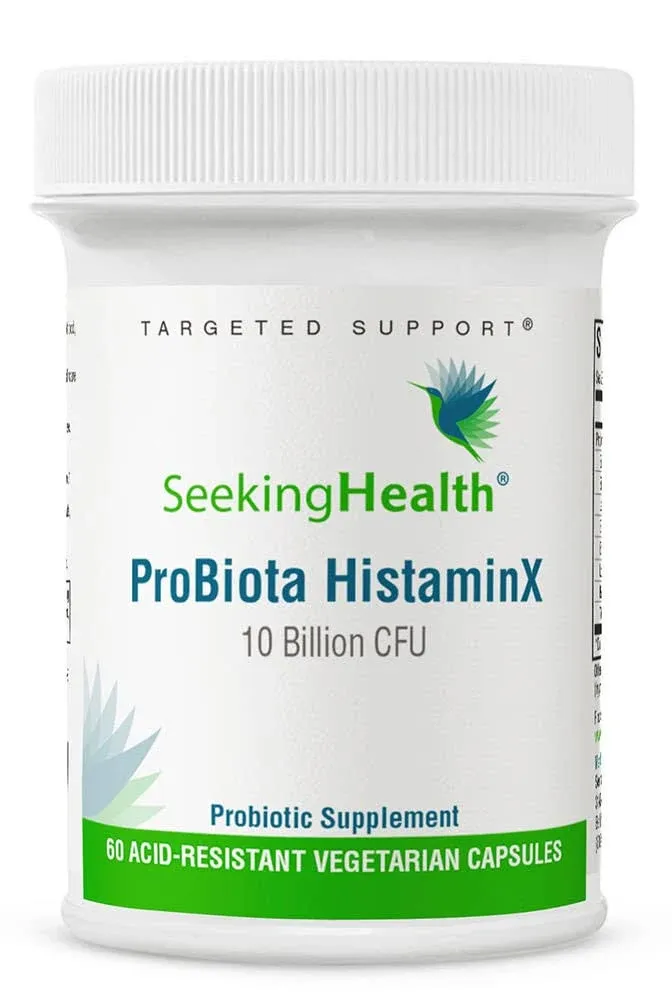 Seeking Health ProBiota HistaminX - Digestion Supplement for Gut Health Support - Support Histamine with Lactobacillus Plantarum & Lactobacillus Salivarius - Support Immune & Skin Health - 60 Capsules