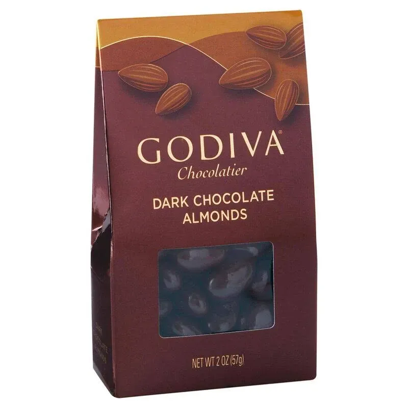 Godiva Chocolatier Chocoiste Almonds, Dark Chocolate - 2 oz