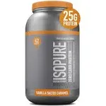 Isopure Protein Powder, Zero Carb Whey Isolate with Vitamin C & Zinc for Immune Support, 25g Protein, Keto Friendly, Vanilla Salted Caramel, 42 Servings, 3 Pounds (Packaging May Vary)