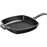 Lodge Cast Iron 10.5 inch Square Grill Pan, Black