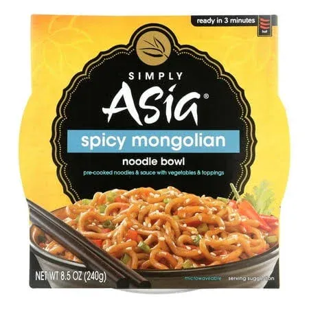 Simply Asia Noodle Bowl, Spicy Mongolian, Hot - 8.5 oz