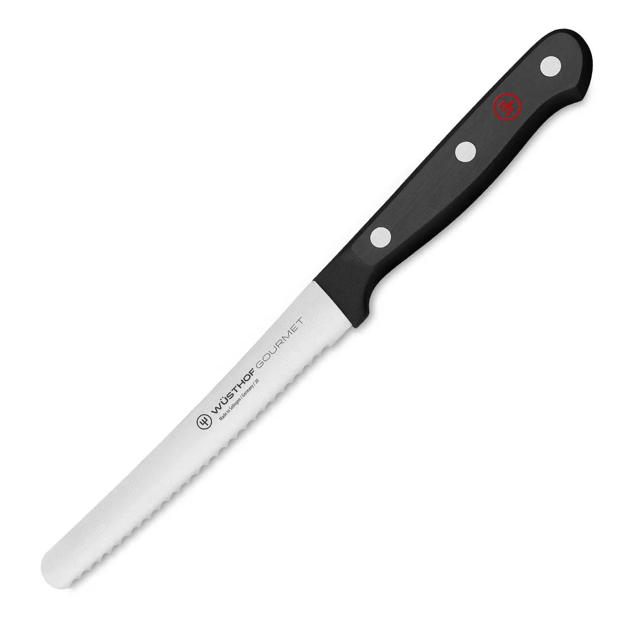 WÜSTHOF Gourmet 4.5" Serrated Utility Knife, Black